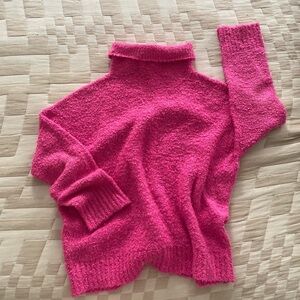 LOFT Pink Cowl Sweater